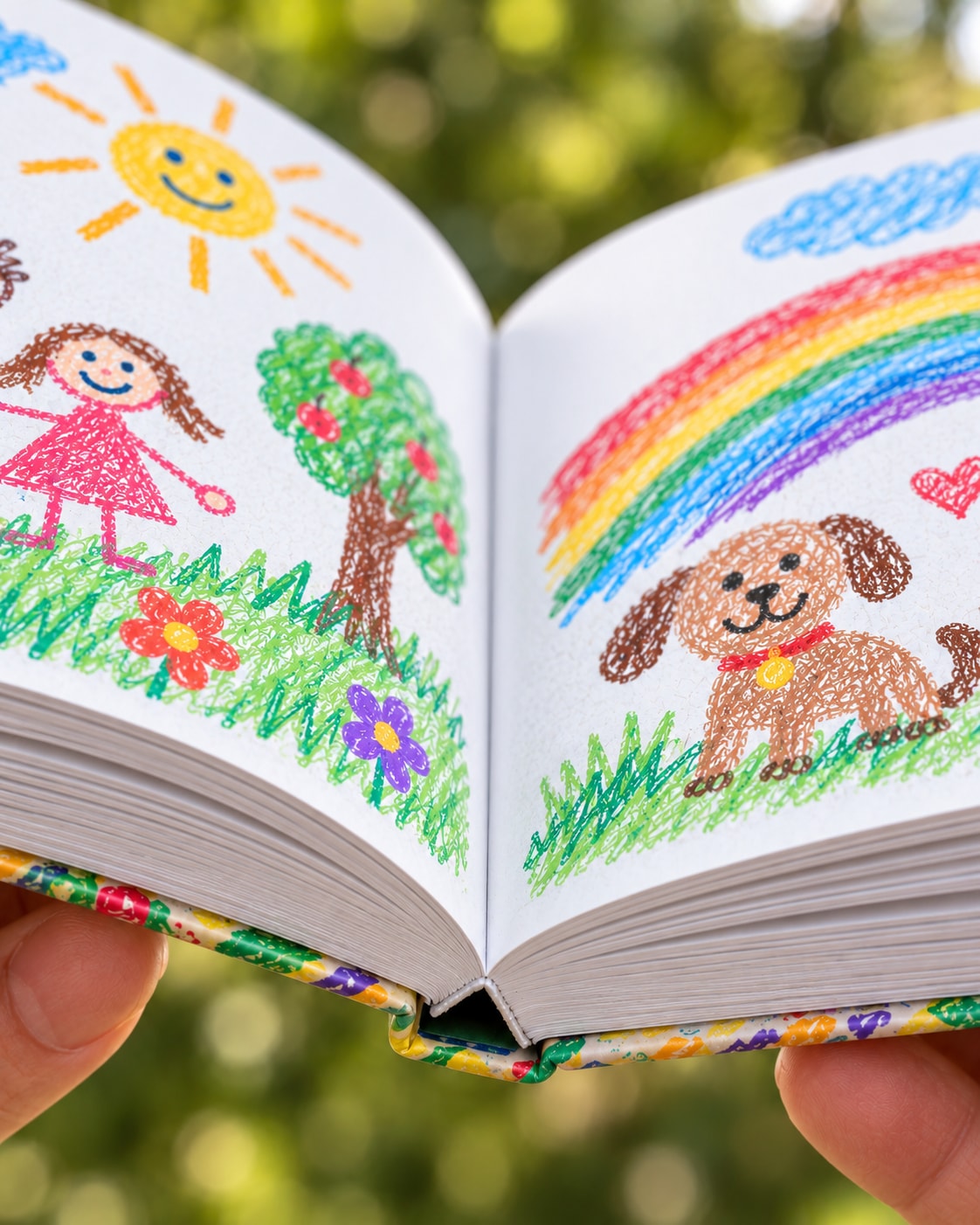 Album Micul Muzeu cu desenele copilului, copertă tare și pagini pentru fiecare lucrare